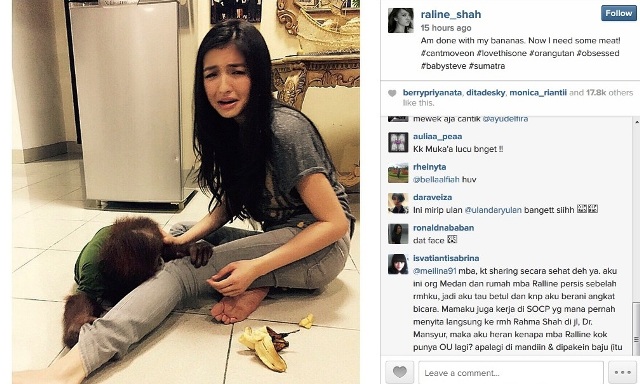 Unggah Foto Orangutan, Raline Shah Dikecam